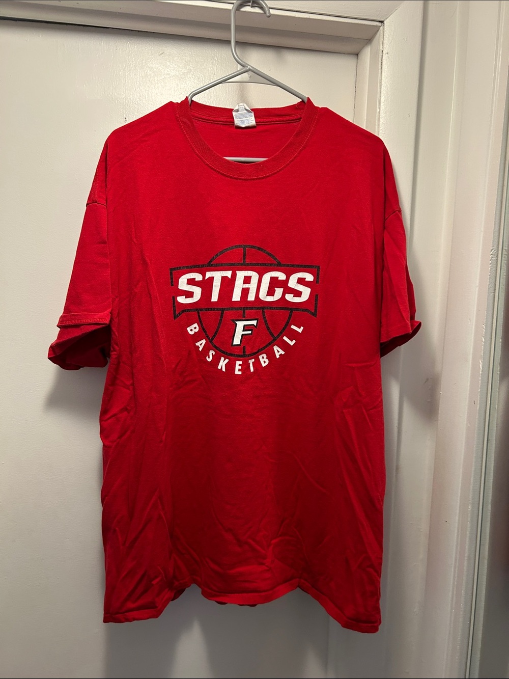 Fairfield University Stags College Basketball Red Graphic Tee